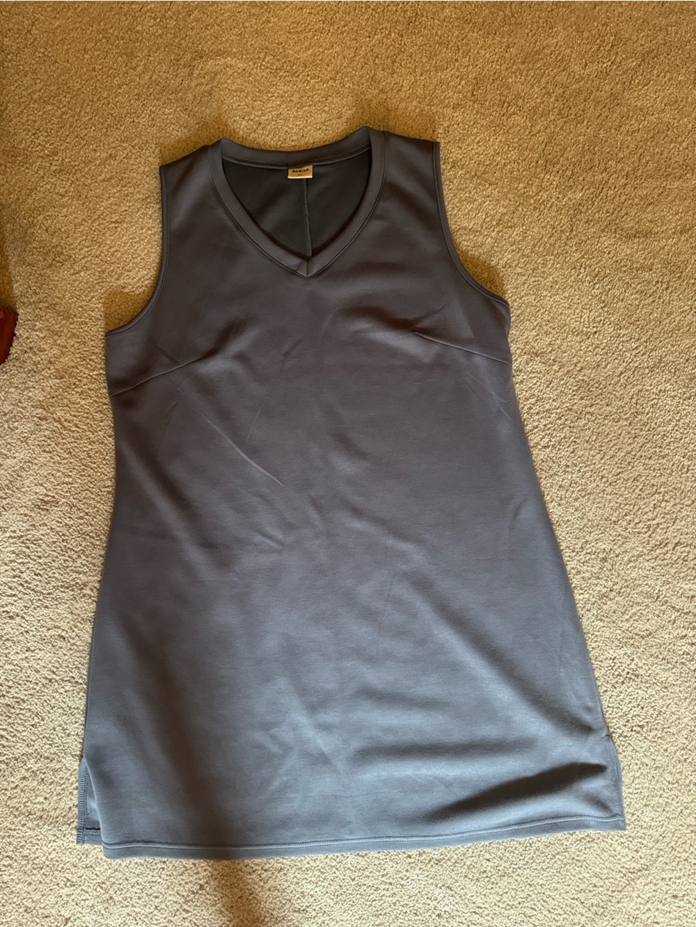 Women's Sleeveless V-Neck Mini Dress in blue